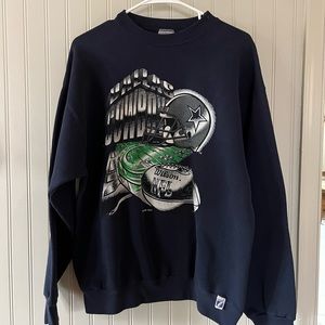 Vintage 1994 Dallas Cowboys Crewneck Sweatshirt Navy Blue, Size XL